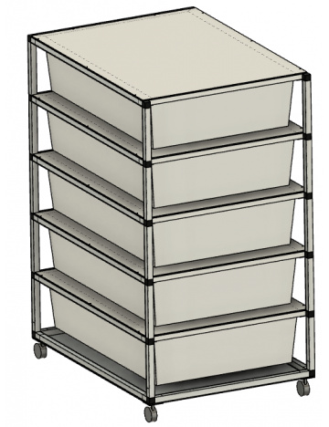  Rack  Aluhobby K1 - pět boxů